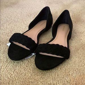 Old Navy Black Braided Flats